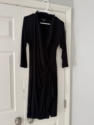Black wrap dress