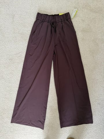 Brown slacks, soft nylon