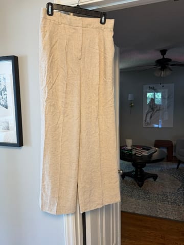 Tan linen pants